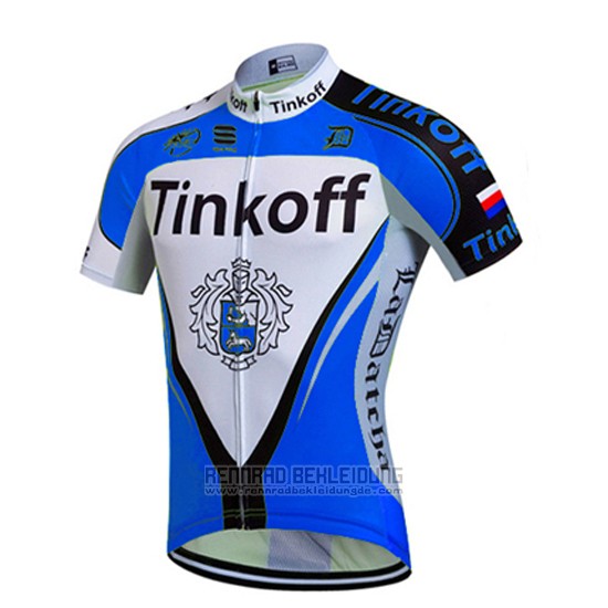 2016 Fahrradbekleidung Tinkoff Blau und Shwarz Trikot Kurzarm und Tragerhose